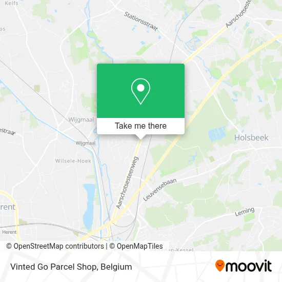 Vinted Go Parcel Shop map