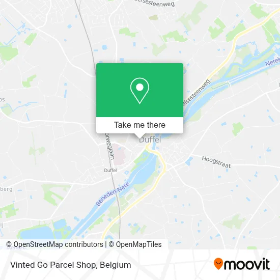 Vinted Go Parcel Shop map