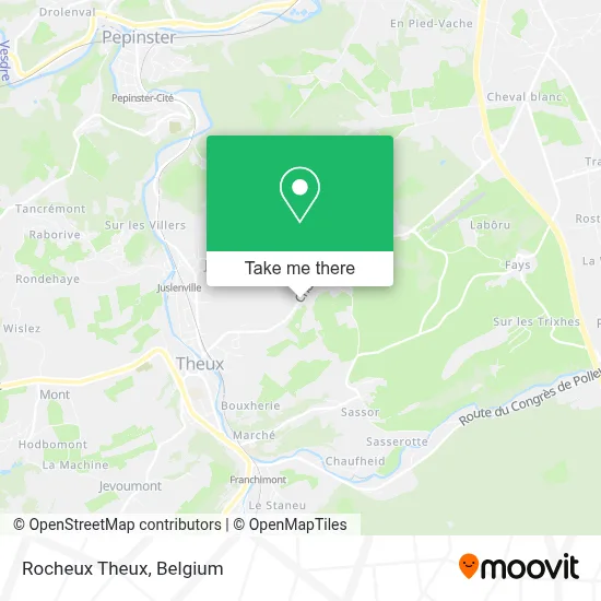 Rocheux Theux map