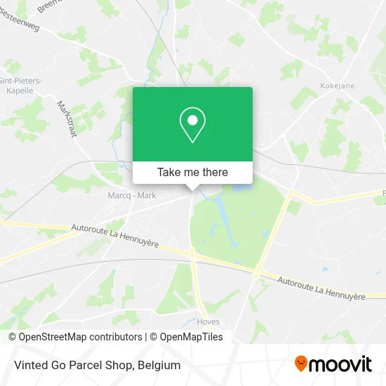 Vinted Go Parcel Shop map