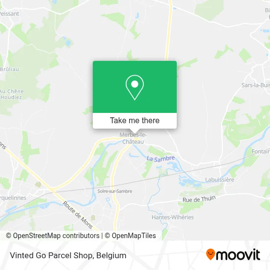 Vinted Go Parcel Shop map