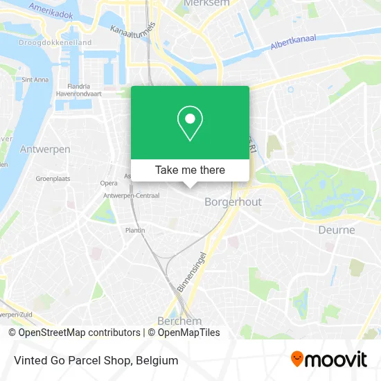 Vinted Go Parcel Shop map