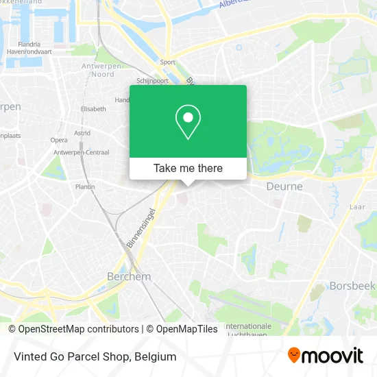 Vinted Go Parcel Shop map