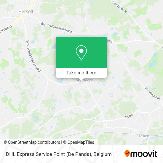 DHL Express Service Point (De Panda) map
