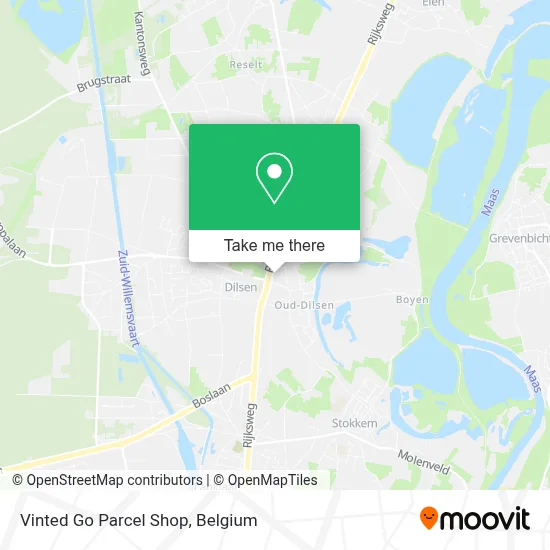 Vinted Go Parcel Shop map