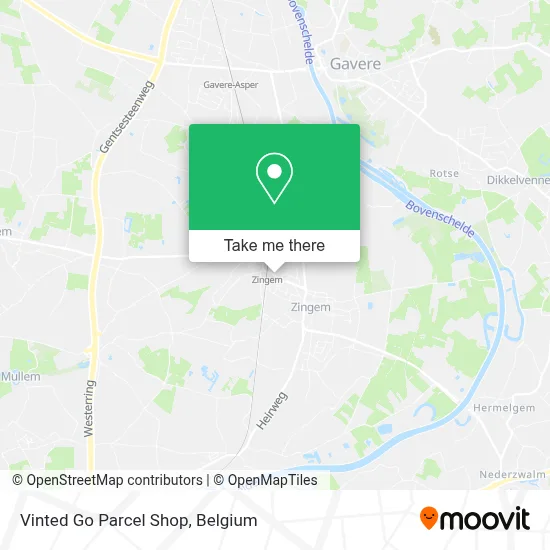 Vinted Go Parcel Shop map