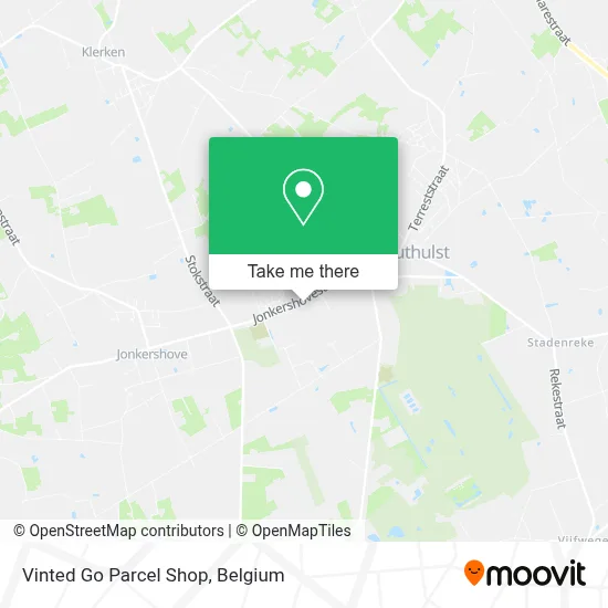 Vinted Go Parcel Shop map