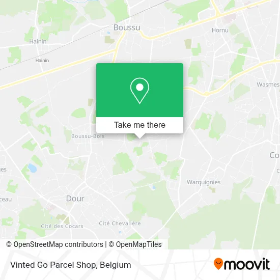 Vinted Go Parcel Shop map