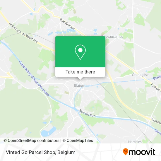 Vinted Go Parcel Shop map