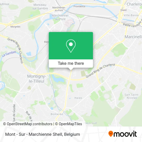 Mont - Sur - Marchienne Shell map