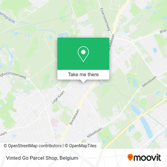 Vinted Go Parcel Shop map