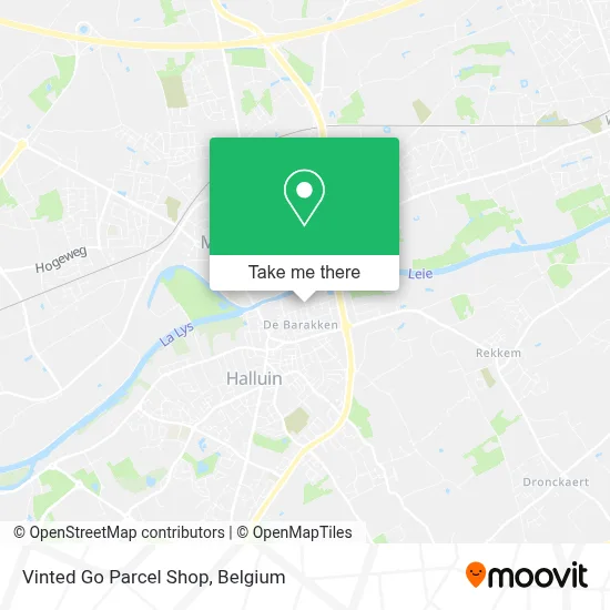 Vinted Go Parcel Shop map