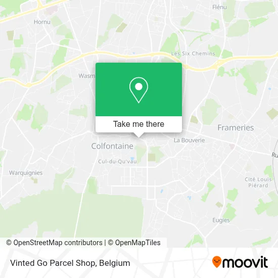 Vinted Go Parcel Shop map