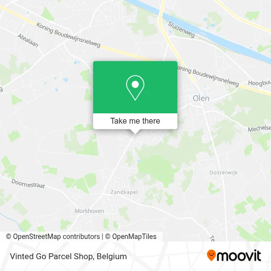 Vinted Go Parcel Shop map