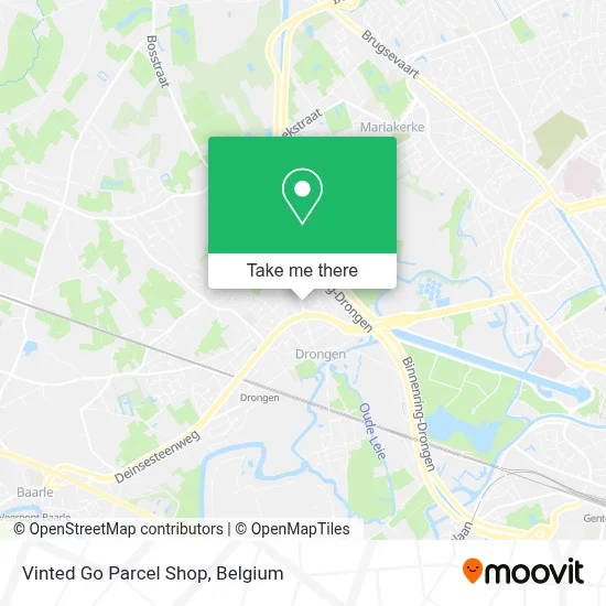 Vinted Go Parcel Shop map