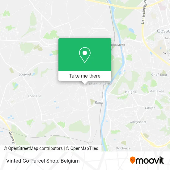 Vinted Go Parcel Shop map