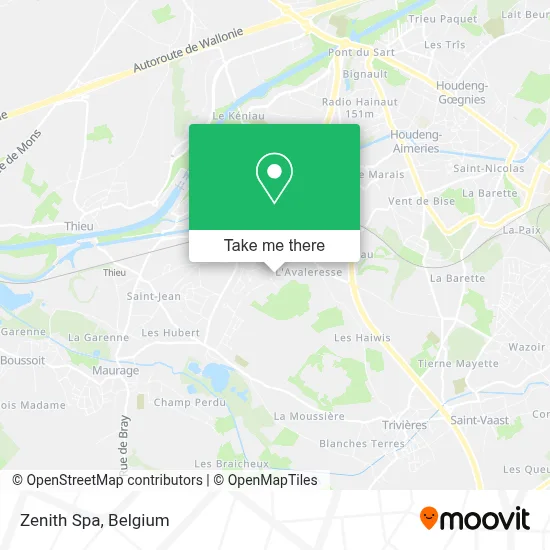 Zenith Spa map