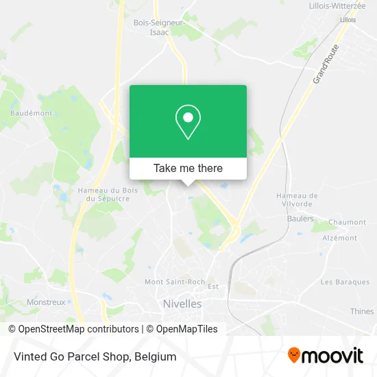 Vinted Go Parcel Shop map