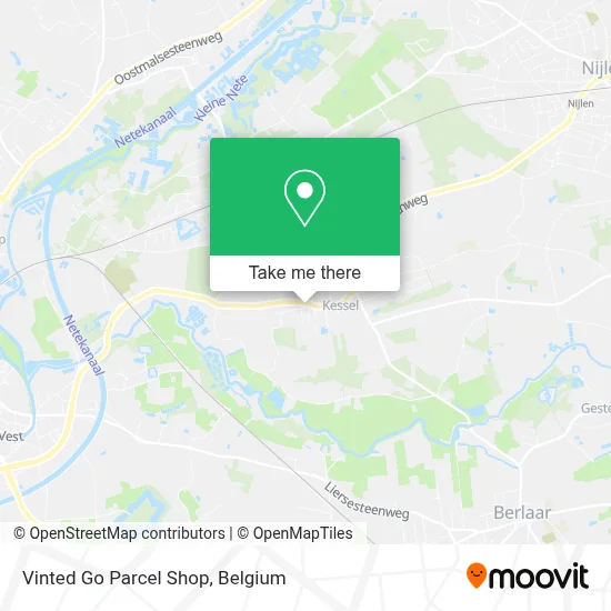 Vinted Go Parcel Shop map