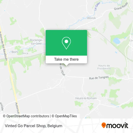 Vinted Go Parcel Shop map