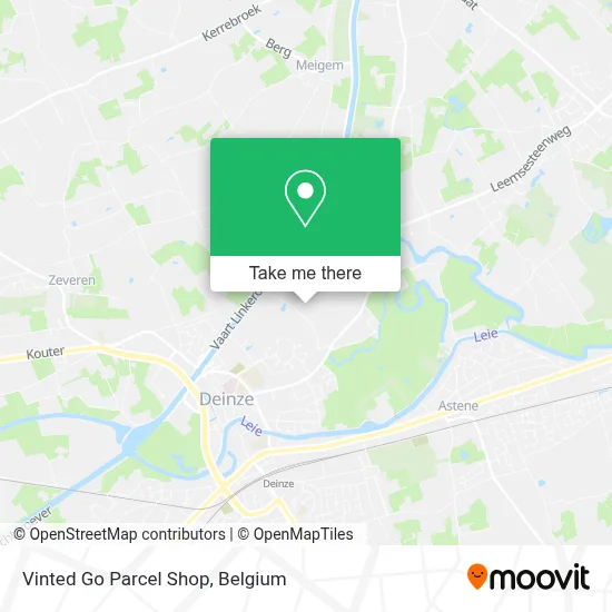 Vinted Go Parcel Shop map