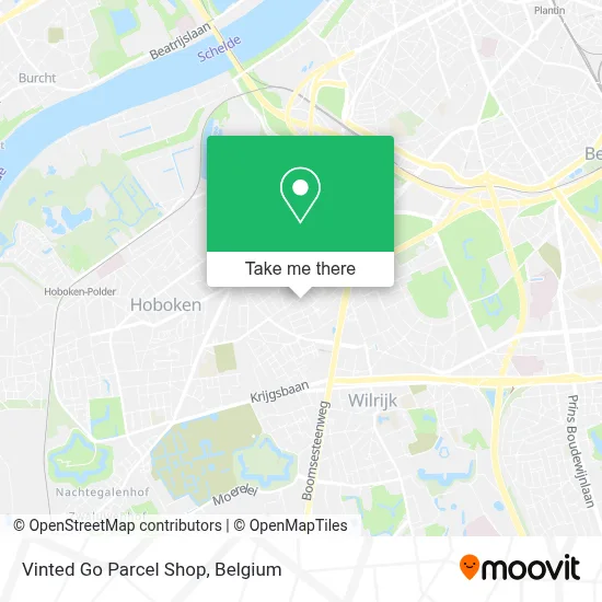 Vinted Go Parcel Shop map