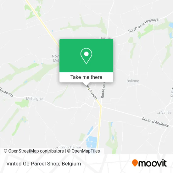Vinted Go Parcel Shop map