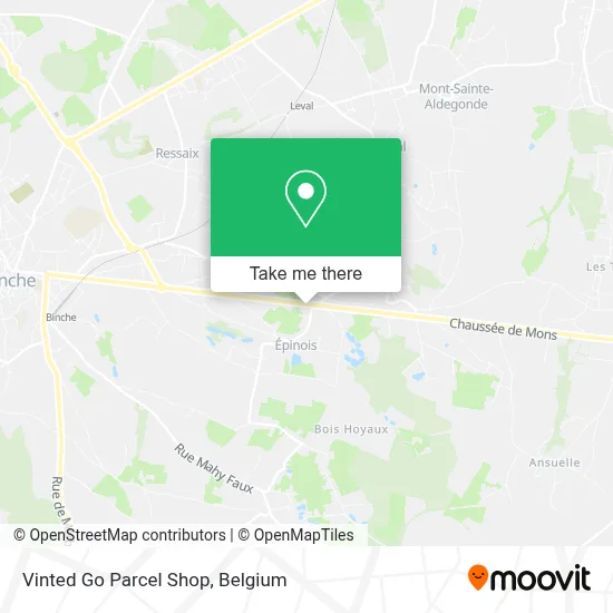 Vinted Go Parcel Shop map