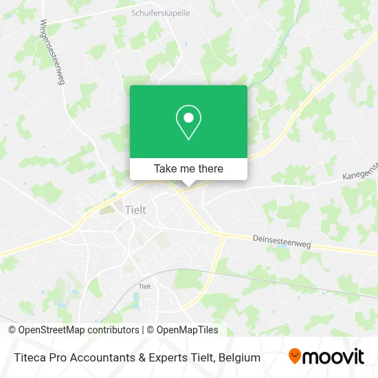 Titeca Pro Accountants & Experts Tielt map