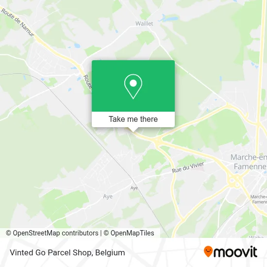 Vinted Go Parcel Shop map