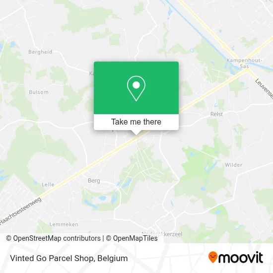Vinted Go Parcel Shop map