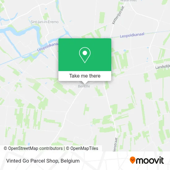 Vinted Go Parcel Shop map