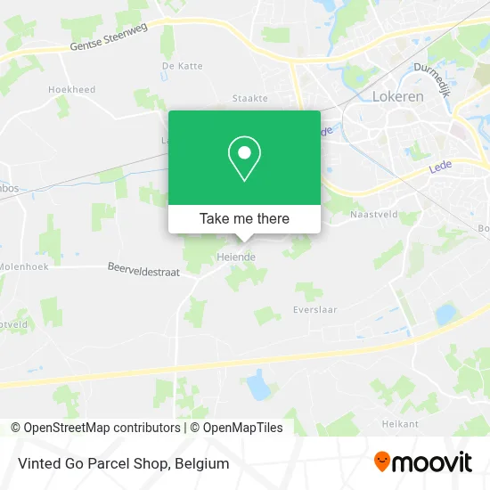 Vinted Go Parcel Shop map
