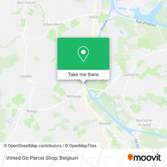 Vinted Go Parcel Shop map