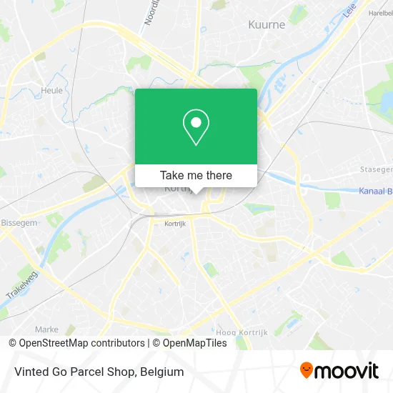 Vinted Go Parcel Shop map