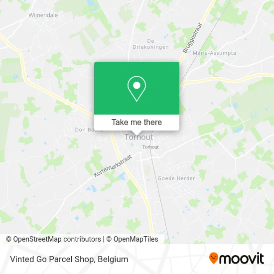 Vinted Go Parcel Shop map