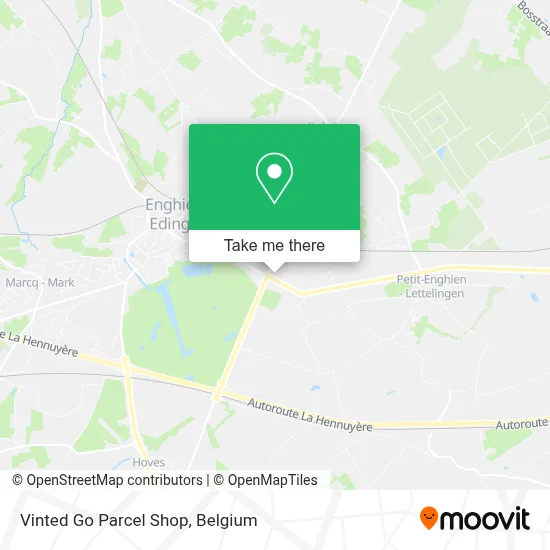 Vinted Go Parcel Shop map