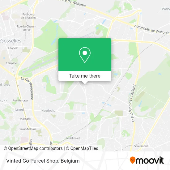 Vinted Go Parcel Shop map