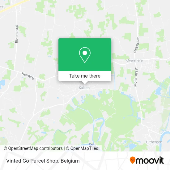 Vinted Go Parcel Shop map