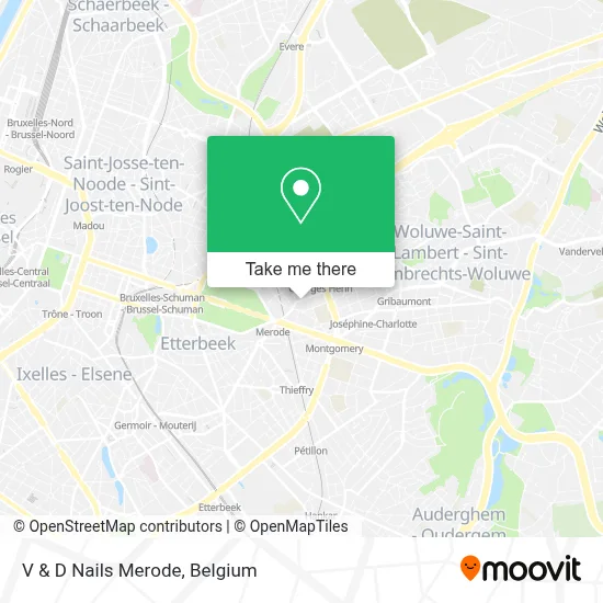 V & D Nails Merode map