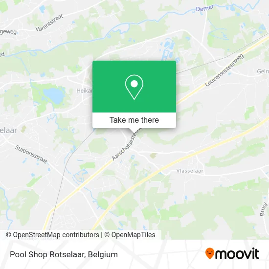 Pool Shop Rotselaar map