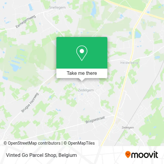 Vinted Go Parcel Shop map