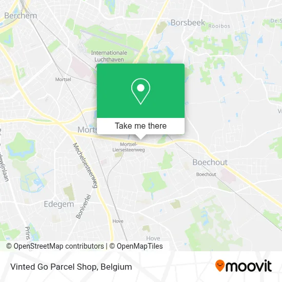 Vinted Go Parcel Shop map