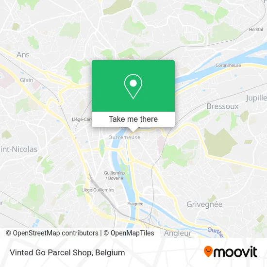 Vinted Go Parcel Shop map