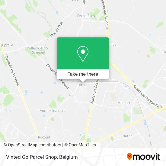 Vinted Go Parcel Shop map