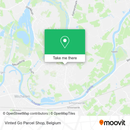Vinted Go Parcel Shop map