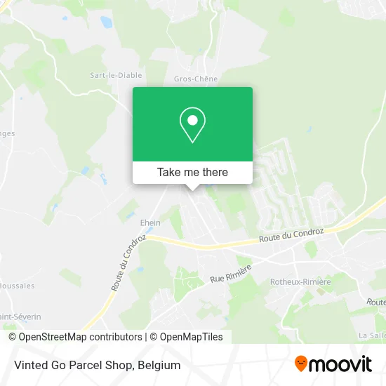 Vinted Go Parcel Shop map