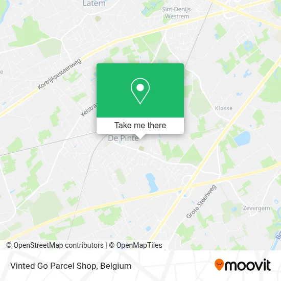 Vinted Go Parcel Shop map