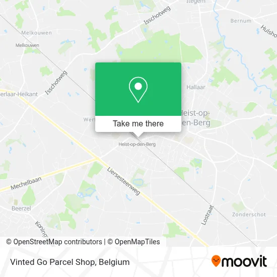 Vinted Go Parcel Shop map