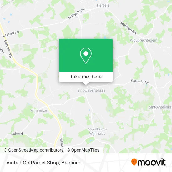 Vinted Go Parcel Shop map